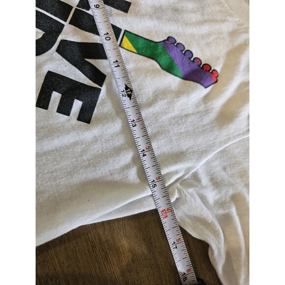 Vintage S 1985 Live Aid This Shirt Saves Lives Rainbow 🎸Single Stitch Rare Size - Picture 9 of 11